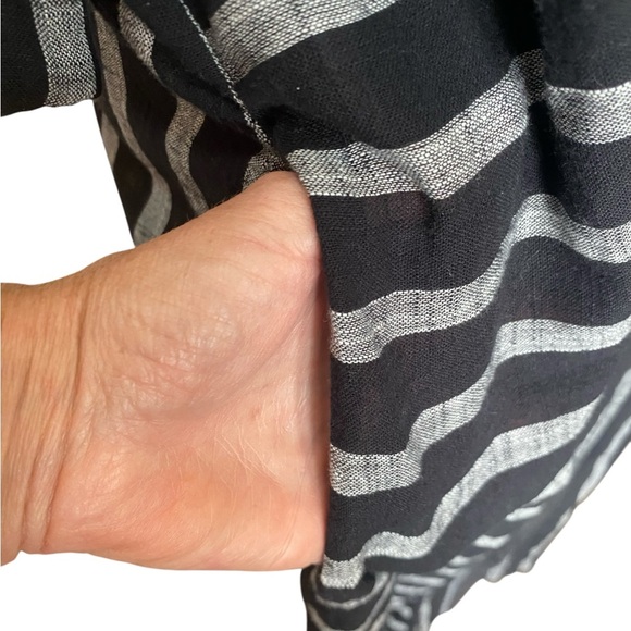 Soft Surroundings Striped 100% Moroccan Topper Duster Size XL Boho Coverup Tunic - Picture 7 of 10